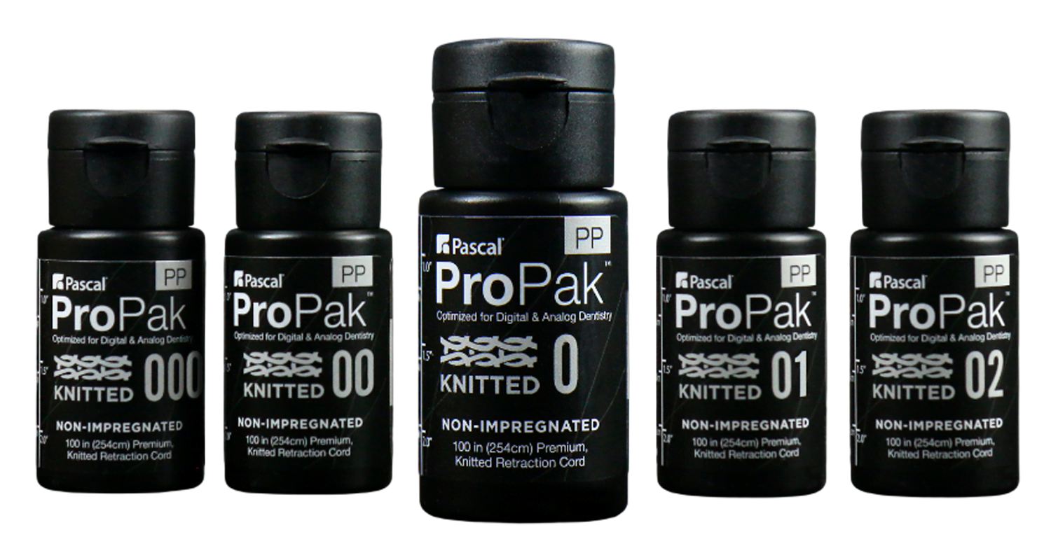 ProPak dental retraction cords optimized for digital and analog dentistry