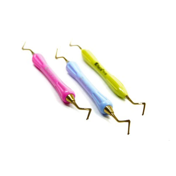 Ultra Thin Circlet dental instrument with serrated rounded head